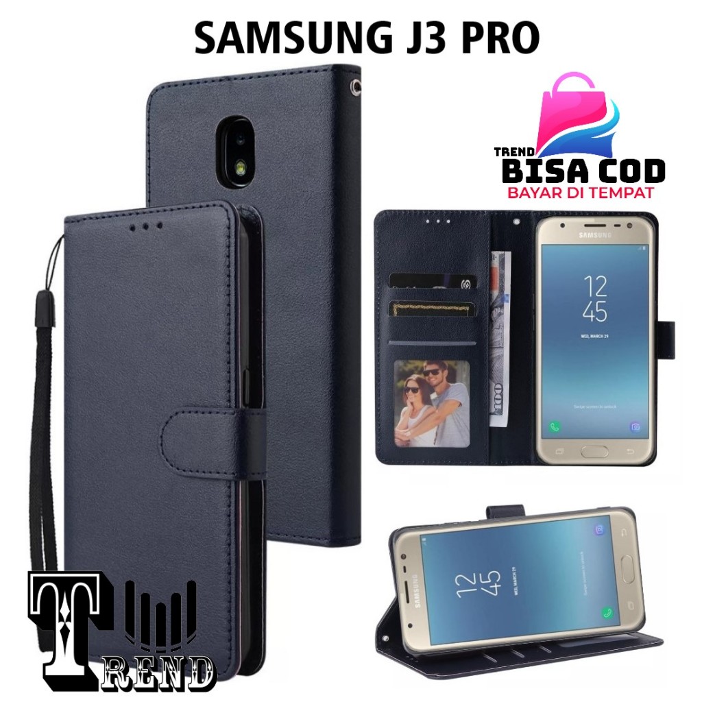 FLIP COVER SAMSUNG J3 PRO LEATHER CASE FLIP SAMSUNG J3 PRO
