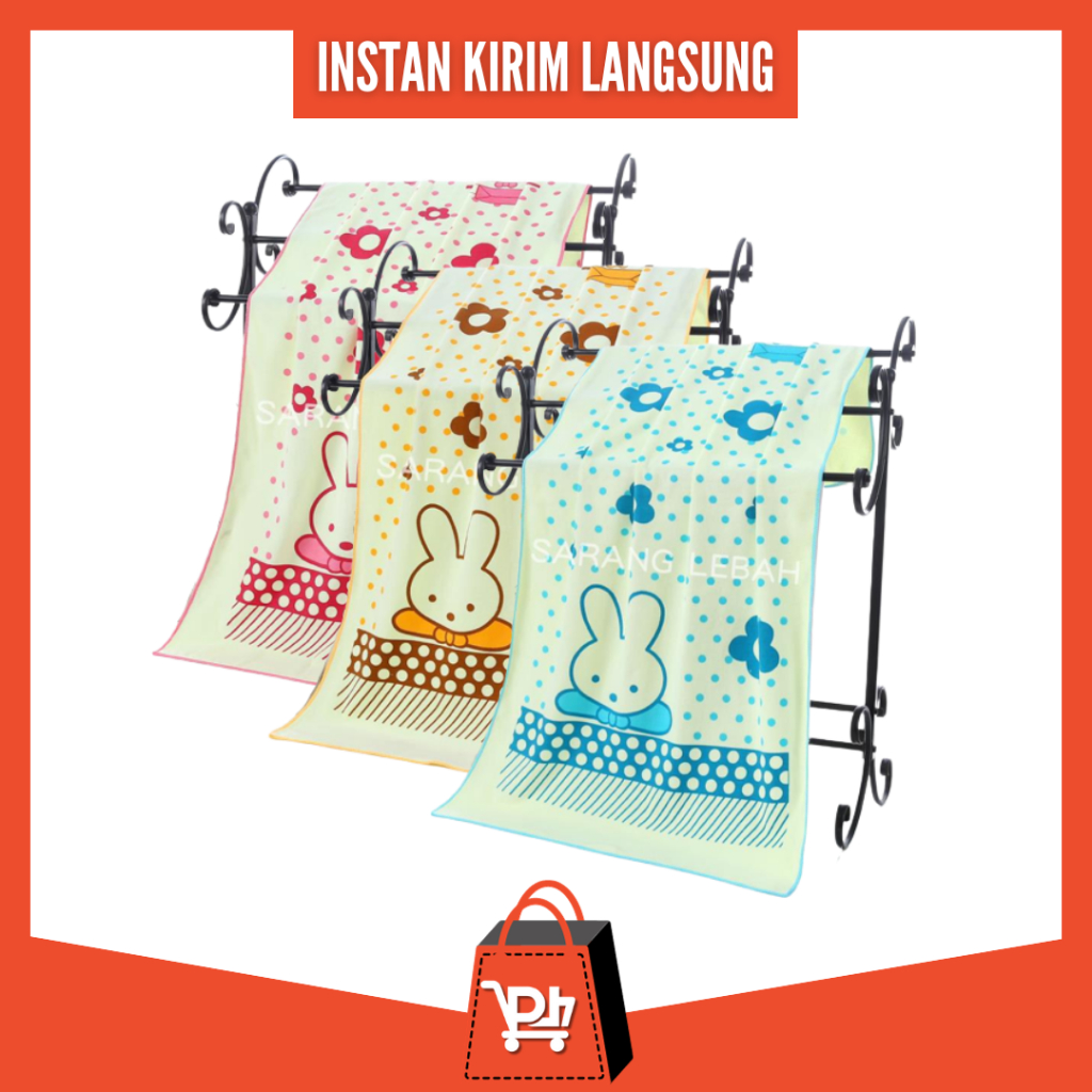 [ Instan 2 Jam ] Towel Microfiber Sarang Lebah Motif 004 60x120 / Handuk Anak Travelling Serbaguna