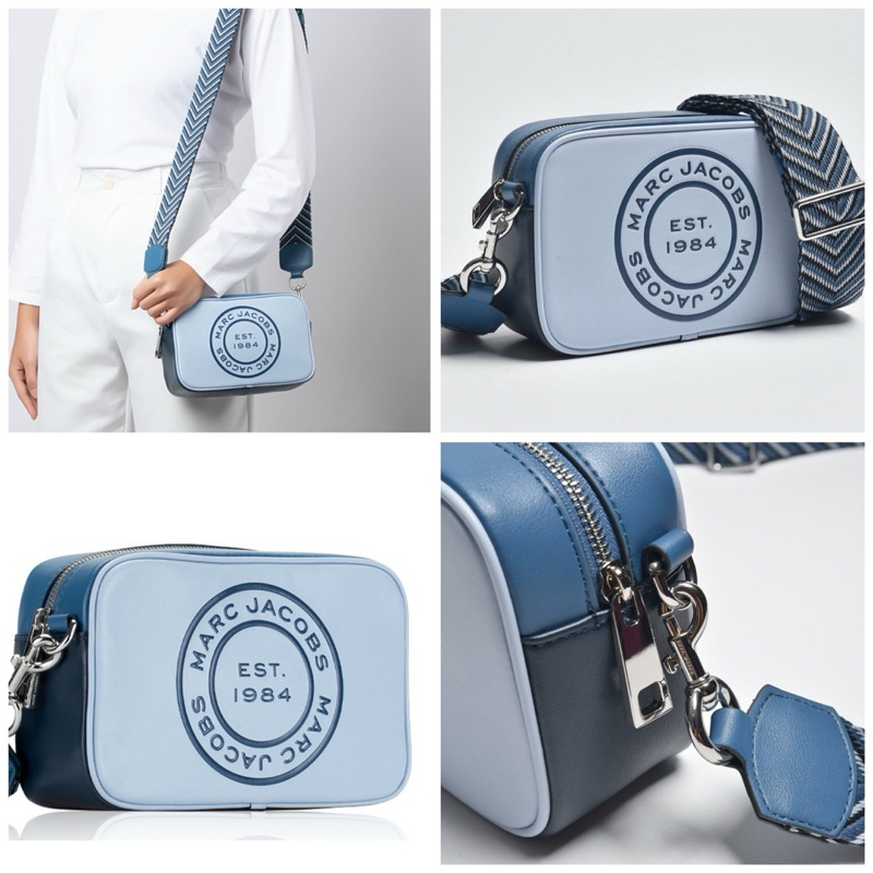 Tas Slempang MJ Camera Bag Biru Dengan Tali Panjang Autenthi   Lebar Elegant Kasual Branded Original