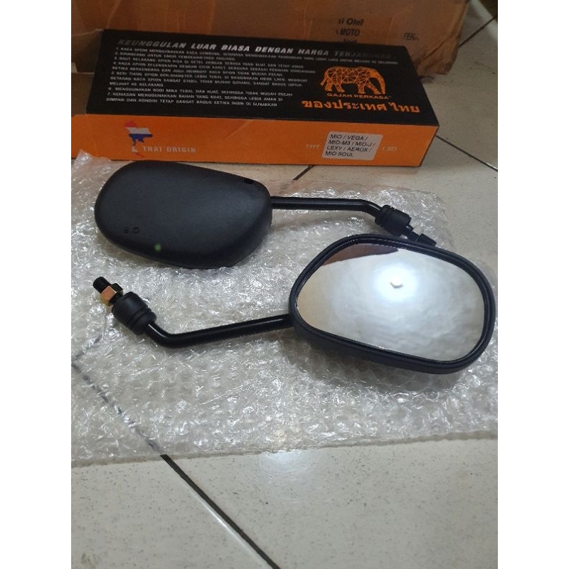 KACA SPION MOTOR MIO VEGA MIO M3 MIO J SOUL LEXY  KUALITAS ORIGINAL SEPASANG GAGANG BESI THAILAND AS