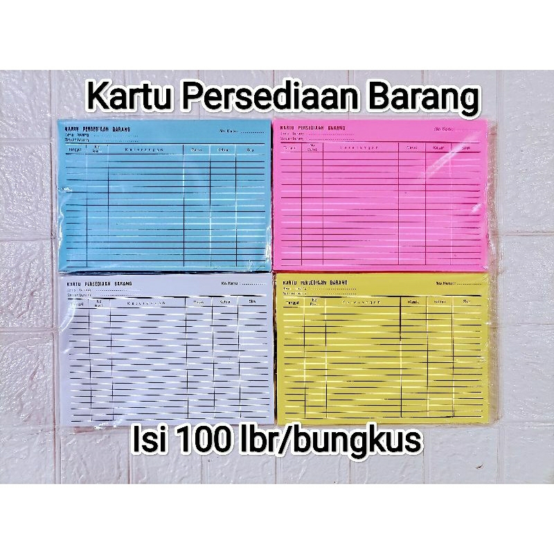 

kartu persediaan barang per bks isi 100 pc ...