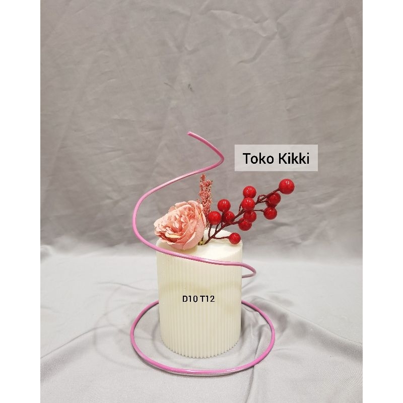 Gold Spiral Cake Decoration - Hiasan Dummy Cake Styrofoam / Stereofoam Kue Tart Ulang Tahun Palsu