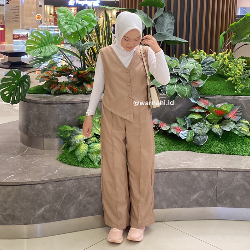 TOPIA ONE SET || Vest Set | Setelan Vest Celana Panjang