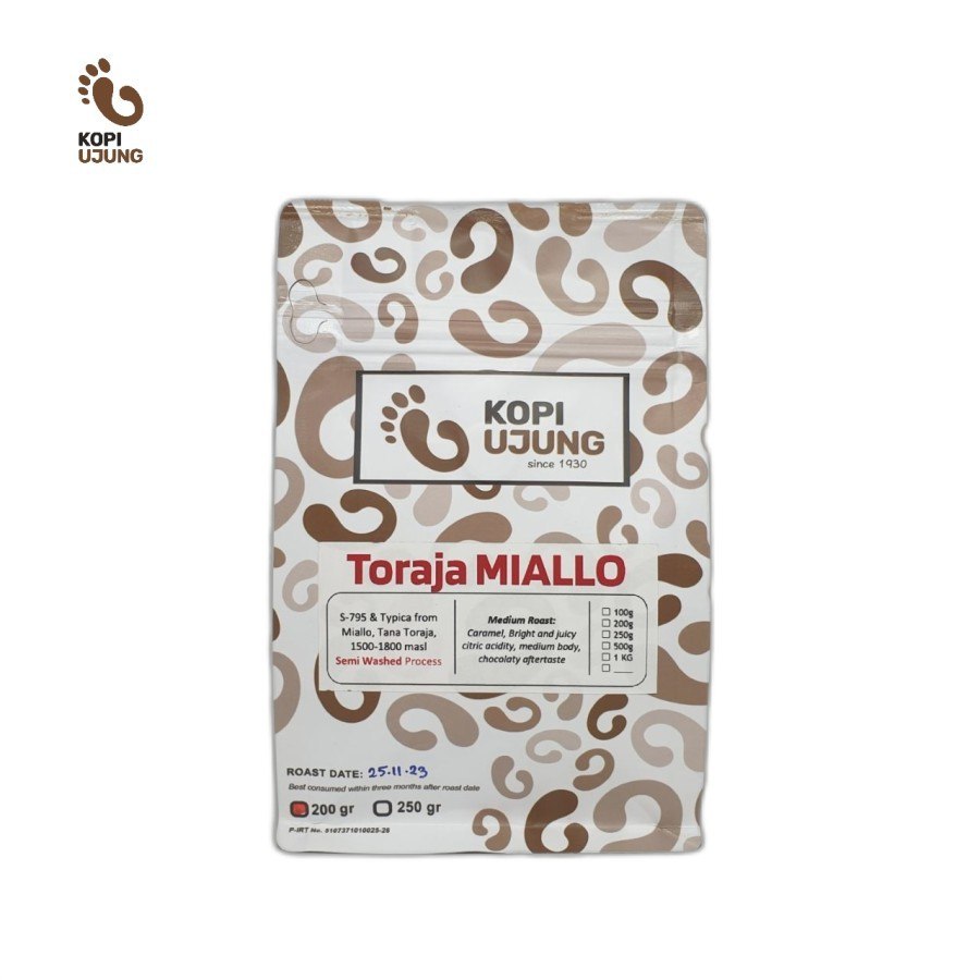 

Kopi Ujung Arabica Toraja Miallo 200 gram