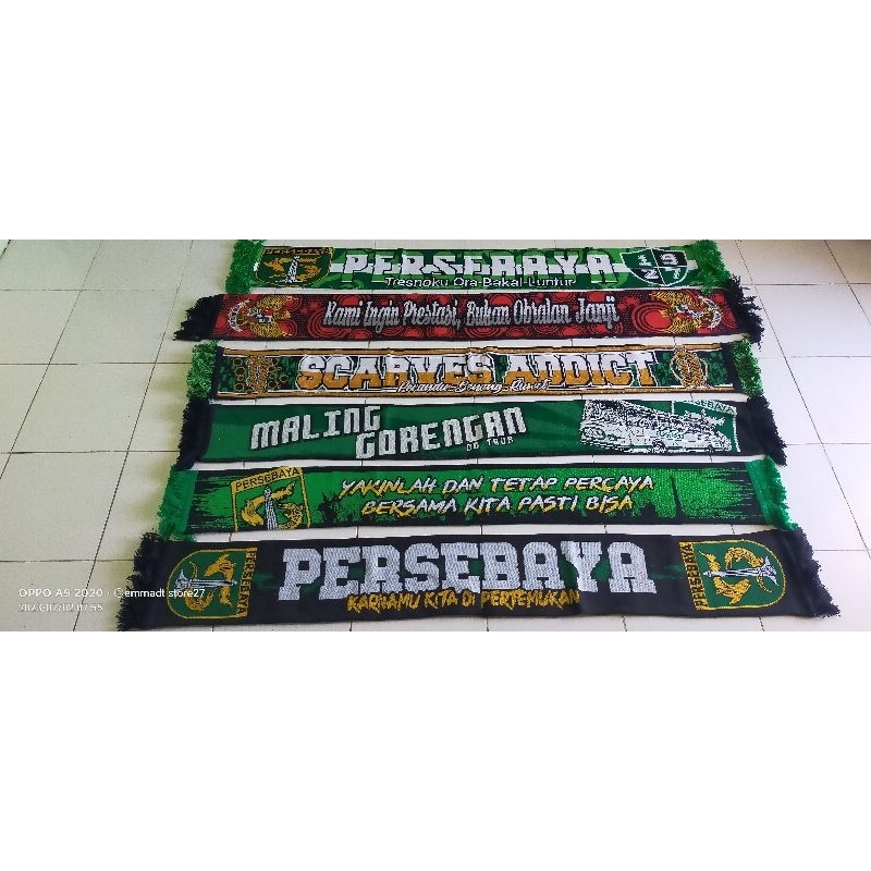 syal atau scraf atau scrave persebaya surabaya bonek bonita Indonesia casual pejuang