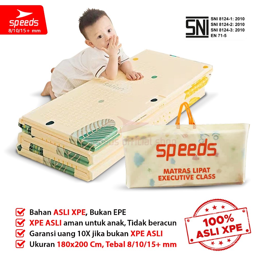 Foto SPEEDS SNI A Playmat Bayi Karpet Lipat Playmate Matras Bayi 180x200cm Playmat Bayi Anak/Bayi Tikar Lipat Foam 027-15