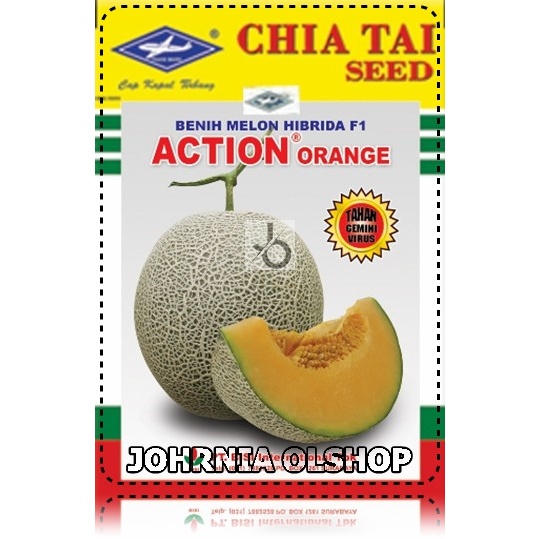 Johrnia 1 Benih Biji Melon ACTION ORANGE F1