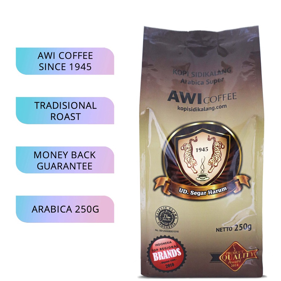 

RDMN1788 COD Awi Kopi Sidikalang Arabica Super 250Gr Bubuk | Coffee | Powder | Kopi Tradisional Medan
