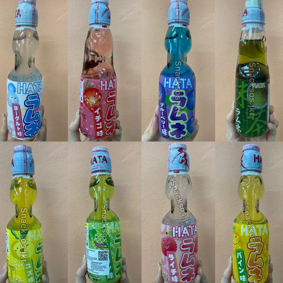 

[☯I92@] HATA RAMUNE Strawberry / Blueberry / Matcha / Yuzu /Yogurt / Melon / Lychee / Pine - Soda Jepang Terlarisss