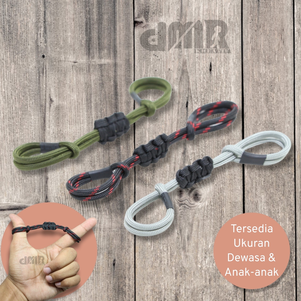 BS D Finger Sling Panah Dewasa Premium / Bow Sling Panahan Set / Sling Busur Panah Dewasa Horsebow /
