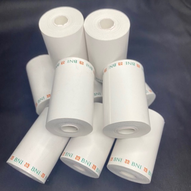 

10 Roll kertas Thermal logo Bni 58x35mm