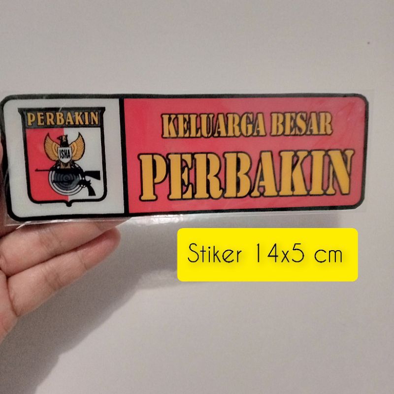 

stiker perbakin ukuran sedang best seller acc tulisan timbul#nkshopok#uk7x8cm