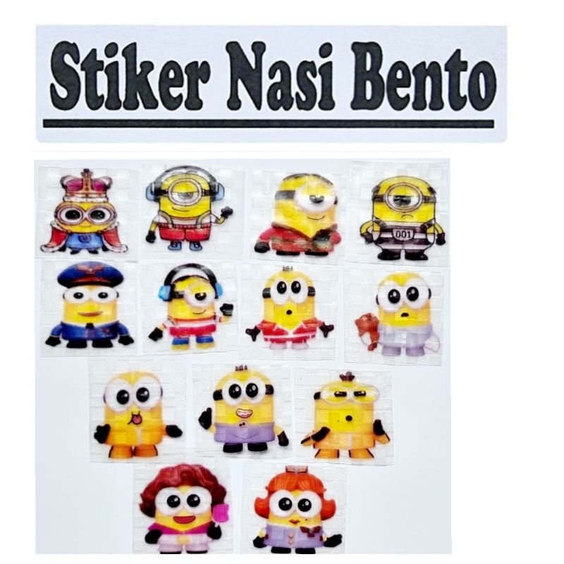 

(1biji/bukan lembar) MINION edible stiker nasi bento / edible stamp / edible picture / stiker makanan