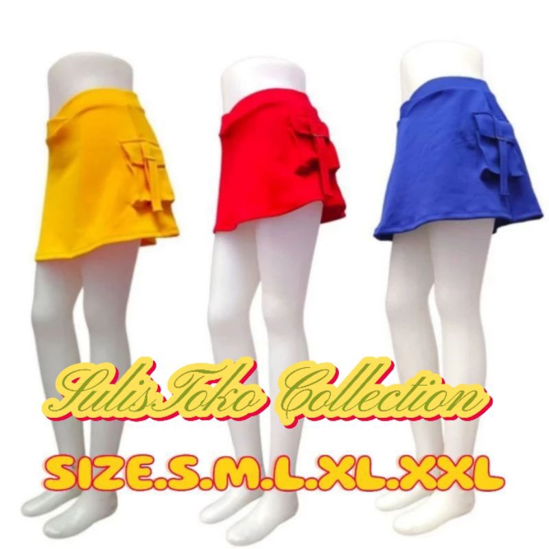 COD✓✓✓Rok senam wanita.Rok mini Kantong