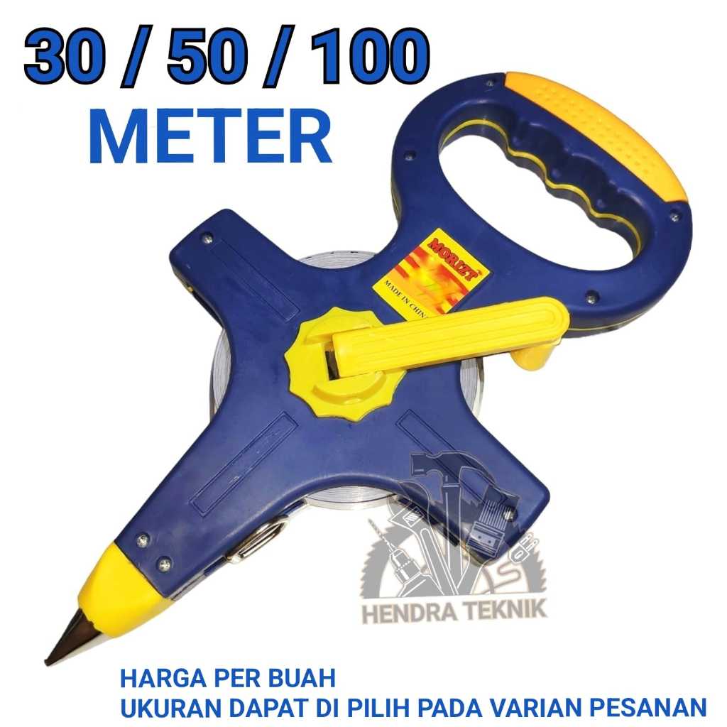 METERAN JALAN PLAT BAJA 30M 50M 100M HD ROL METER TANCAP BESI METERAN ROL GULUNG TUSUK STEEL METERAN