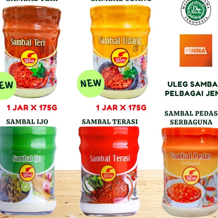 NSTK9140 8.8 [HALAL] Sambal Uleg Pedas / Bawang / Teri / Rawit / Kemiri / IJO / Terasi 175gr Sambel 