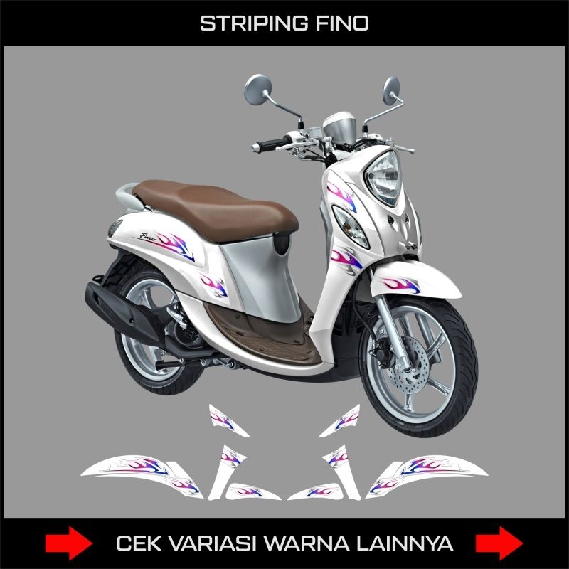 Sticker Api Yamaha Fino 115 dan 125 / Striping Motor Mio Fino Tahun 2012-2023 / Decal Aksesoris Body