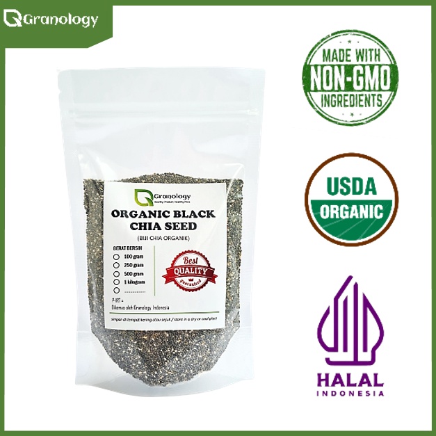 

L4r!s Organic Chia Seed Peru kualitas terbaik (250 gram) by Granology Flash Buy