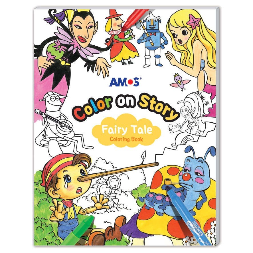 

Buku Mewarnai Amos Colour on Story- Fairy Tales Colouring Book
