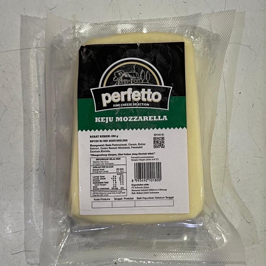 

FHPD9927 ✓ Mozzarela Cheese - Keju Mozarella Cheese Perfetto 250gr - Gosend/Grab Onlyy!