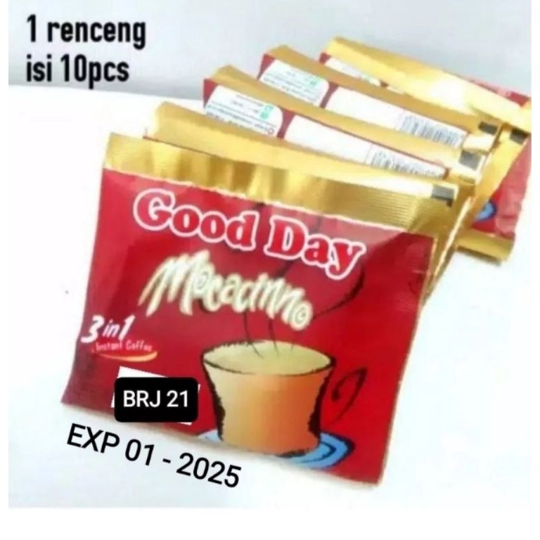 

[♕T88/] GOOD DAY MOCCACINO sachet 20 gram Renceng ( ISI 10 ) Special