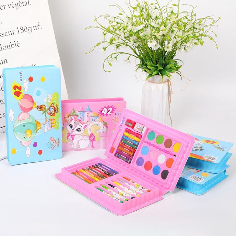 

[Miliki Segera] WD Crayon Set 42pcs / Krayon Mewarnai Anak 42pcs / Pensil Warna Set 42pcs ZJK