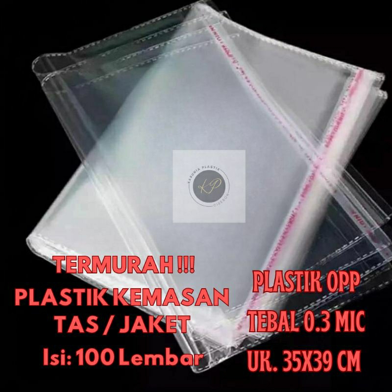

PLASTIK OPP TEBAL 0.3 UKURAN 35X39 PLASTIK OPP LEM DOUBLE SEAL