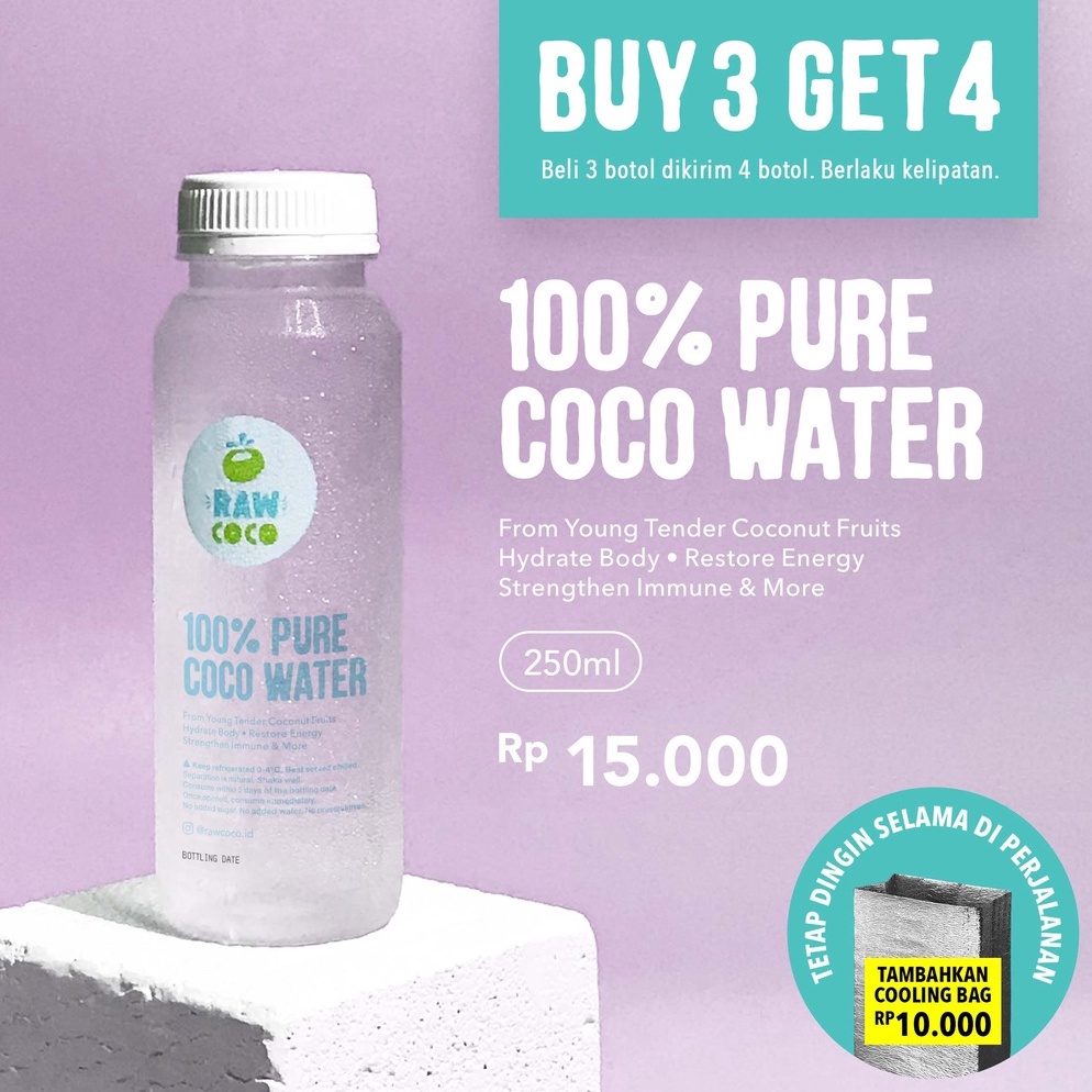 

Re4dy Coco Water 250ml — Air Kelapa Muda Murni [58]