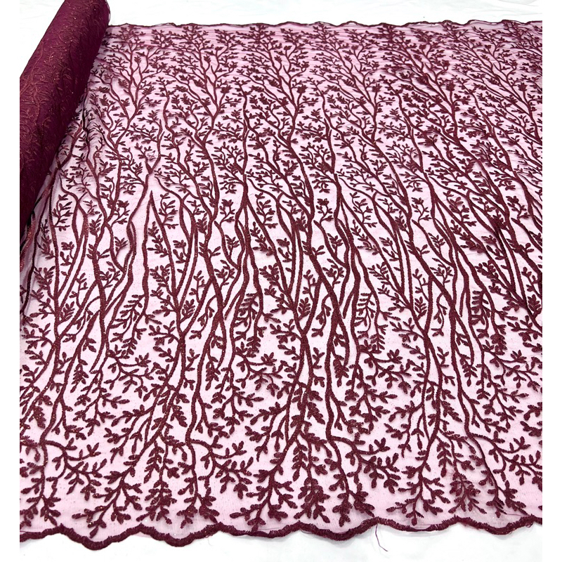 Kain Tile Motif Akar Kecil Gliter -Terbaru