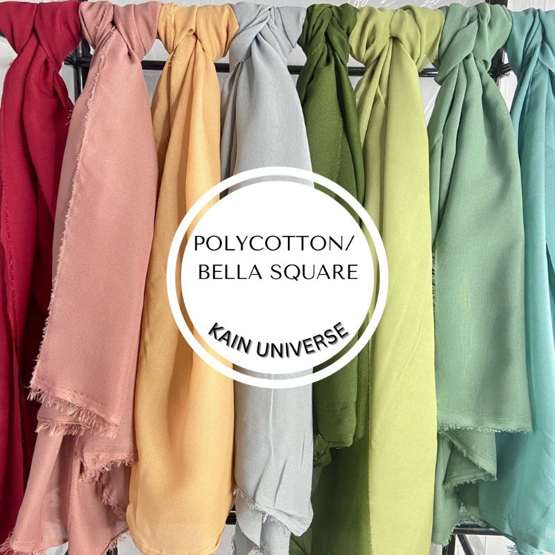 1.15 Meter Kain Polycotton / Bella Square / bahan hijab premium