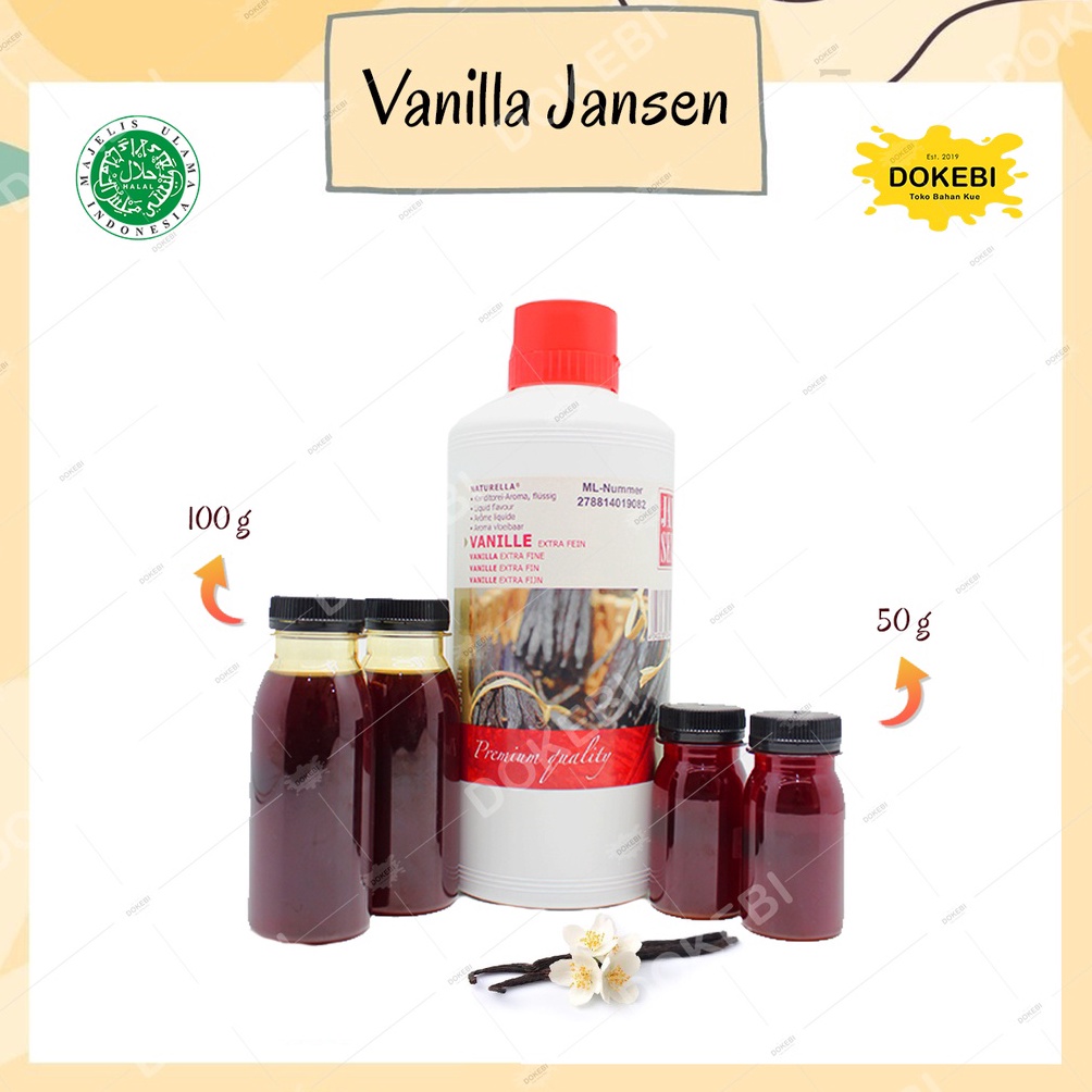 

[✺F65(] Jansen Vanilla Extract 50 ml & 100 ml [ Halal ] / Vanila Ekstrak / Pasta Vanila Extra Fine [238]