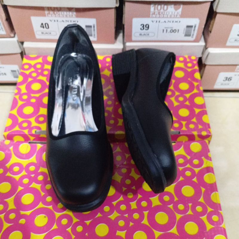 VILANDO 4001 Sepatu pantofel wanita, sepatu kantor, sepatu kerja, hak 3cm