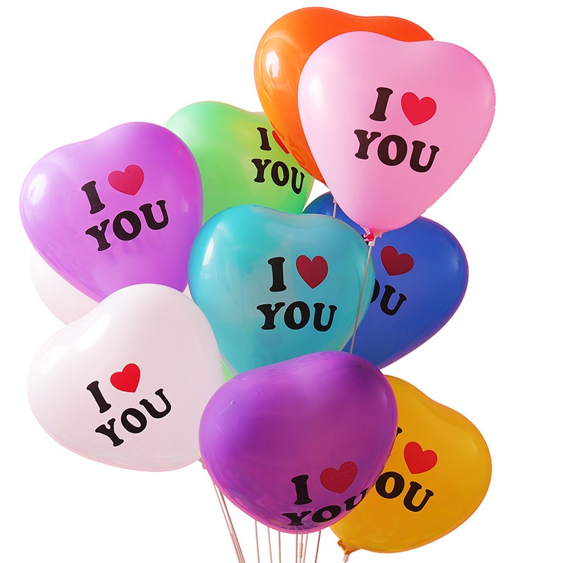 100 PCS BALON HATI BALON LOVE BALON MOTIF HATI JUMBO