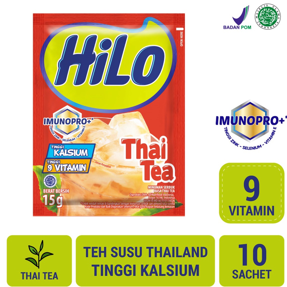 

Best S3ller HiLo Thai Tea 10 sachet - Minuman Serbuk Flash Buy