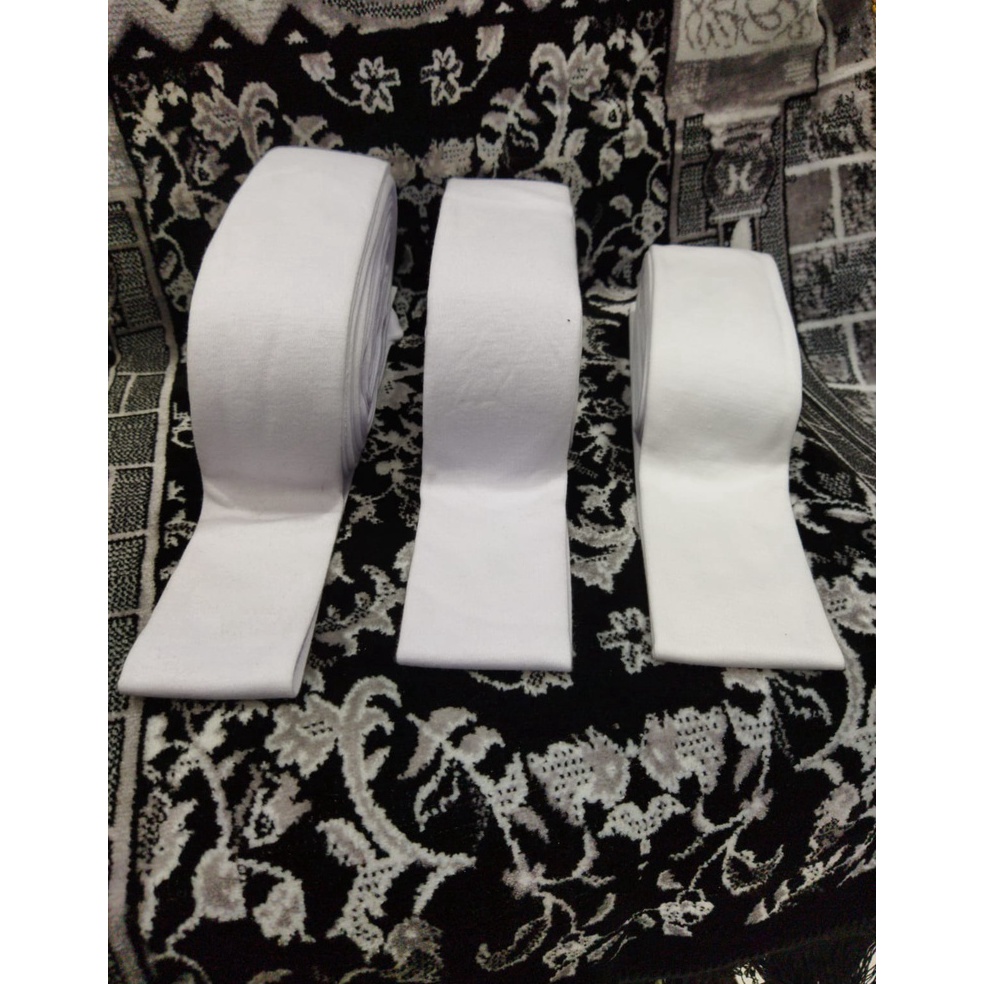 MURAH sorban imamah polos putih 3 meter / sorban imamah polos putih 3 meter / sorban rida polos puti