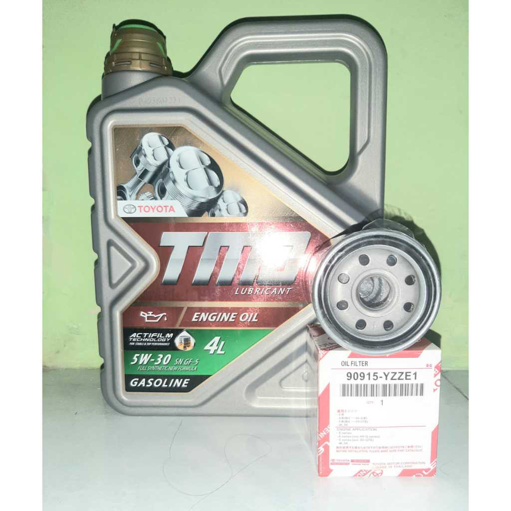 PAKET TMO Oli Mesin TOYOTA YARIS/SIENTA/ALTIS/VIOS/LIMO/SOLUNA @4 Liter Oli mesin 5W-30 & 1 Filter O