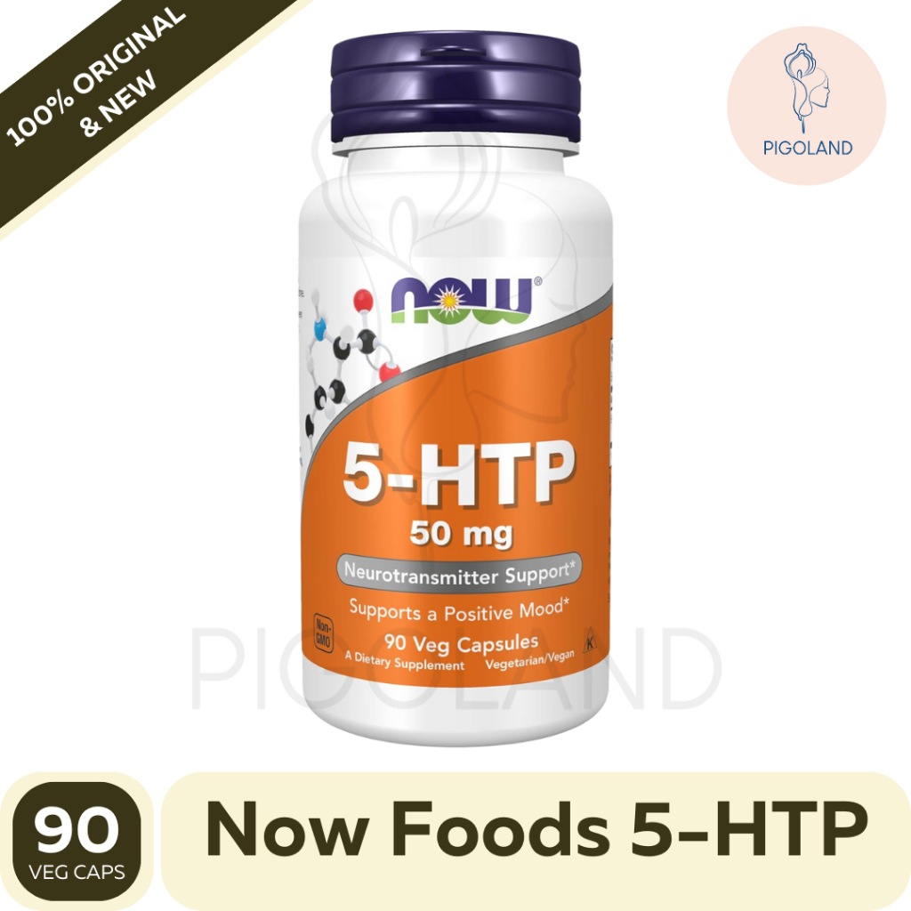 Now Foods 5-HTP 5HTP 5 HTP Mood Swing Depresi Migrain Insomnia 90 Veg Caps