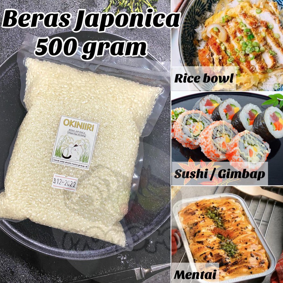 

[♠S93➢] Beras Sushi Jepang 500 gram Japonica Rice Mentai Pulen Punel Hari ini