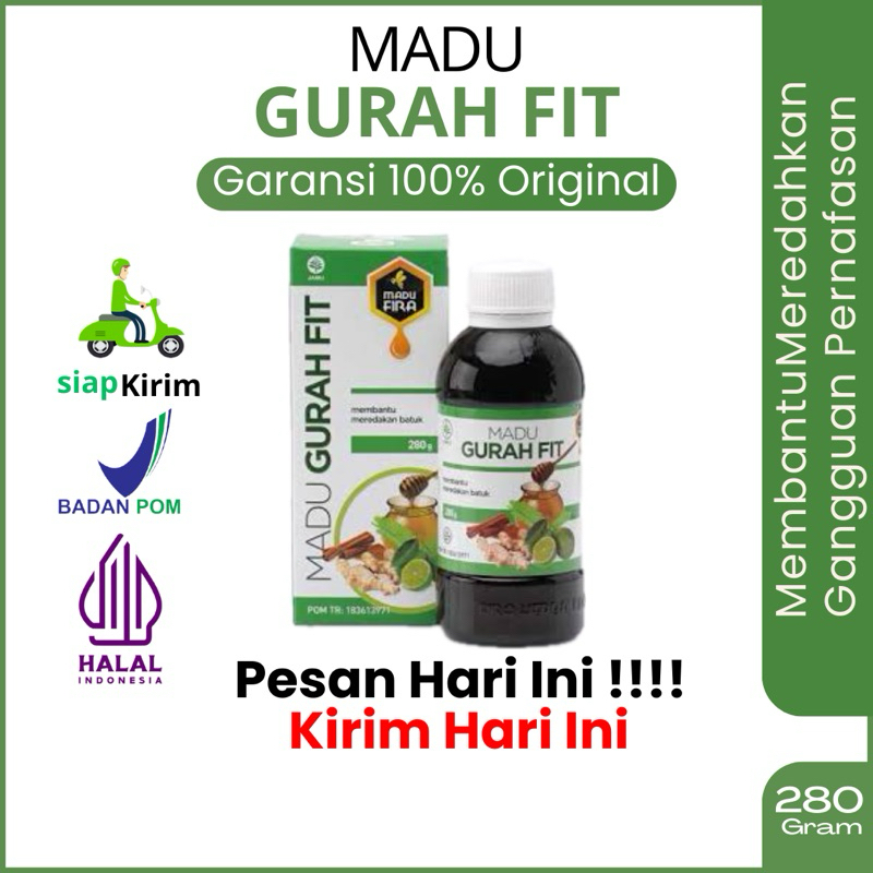 Madu Gurah Fit Asli Original Obat Batuk Untuk Dewasa dan Anak BPOM