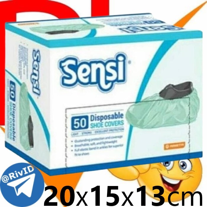 SENSI 50 Sarung Pelindung Sepatu Medis Medical Disposable Shoe Covers Shoes Cover