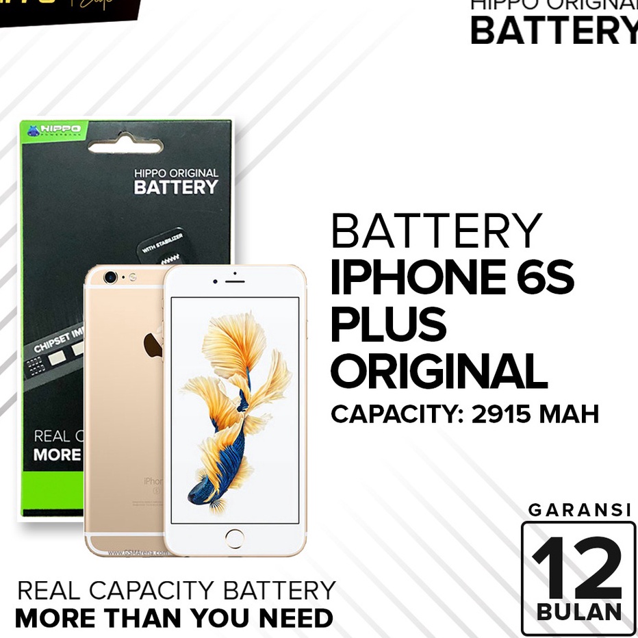 MODEL GHL031 Hippo Baterai ORI 100% Handphone iPhone 6S Plus 2915mAh ORI Battery Batere Batu Batre B