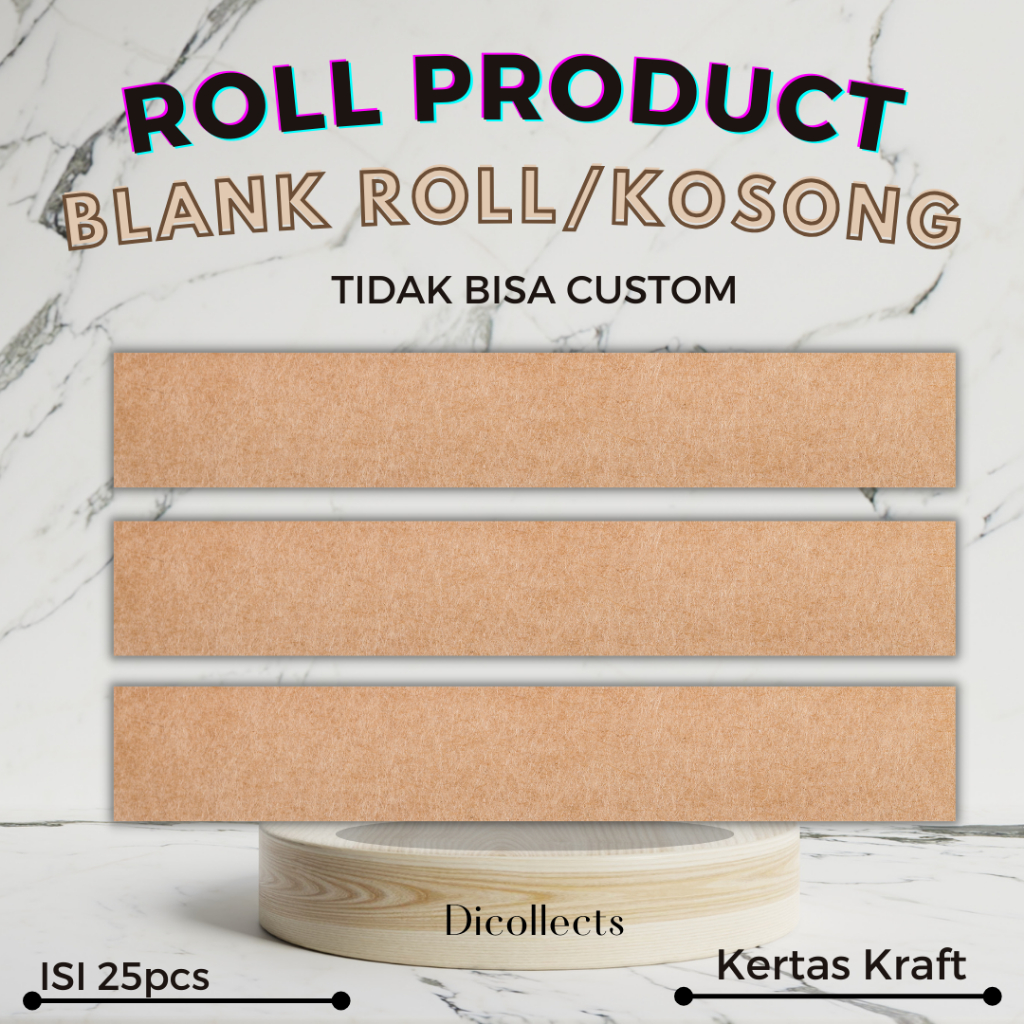 

(ISI 25PCS) ROLL BLANK/PENGIKAT KOSONG/KARTU KOSONG/HANG TAG/KARTU UCAPAN KOSONG/NAME TAG/PAPER KERTAS KRAFT 125GSM