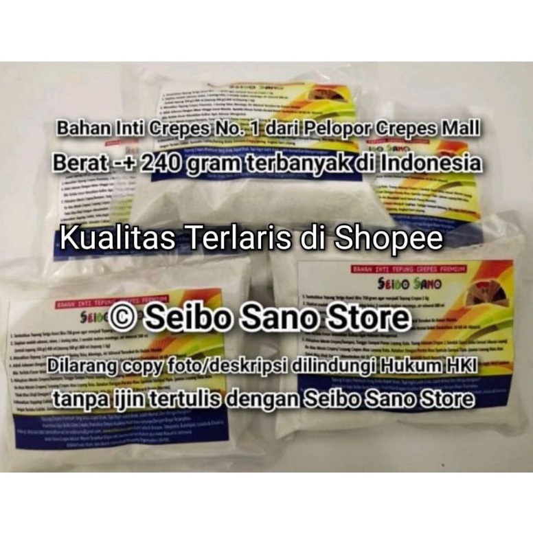 

[☹I78&] Tepung Bahan Inti Crepes 240 Gr untuk 1 Kilogram Tepung Crepes dari Pelopor Crepes [226]