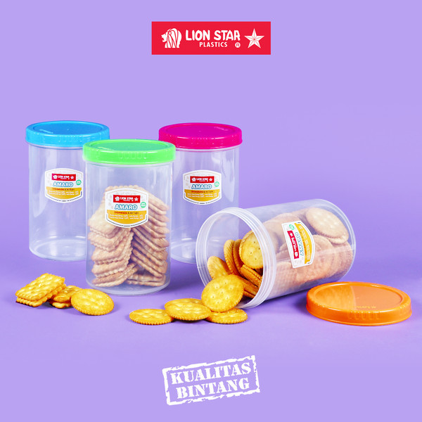 TOPLES BULAT CEMILAN SNACK TUTUP PUTAR 700ML LION STAR AMARO POT PP-72