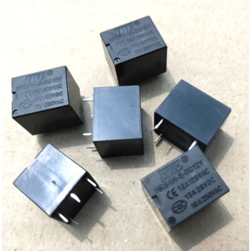 Relay HWE 12V 10A relay 5pin 10pcs