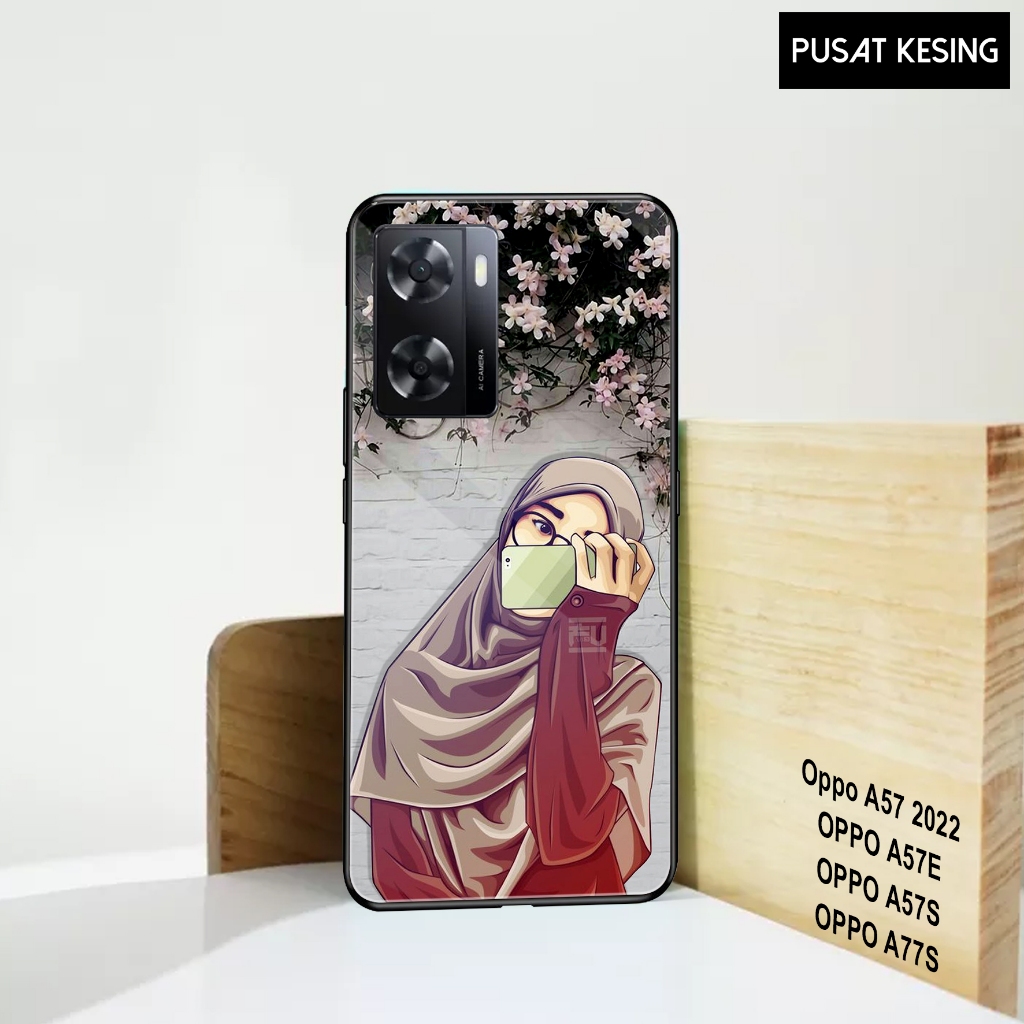 Case Oppo A57 2022 / A77S / A57S - Casing Hp OPPO A57 / A77S - ( Hijab ) - Case 2D Glossy - Case Hp 