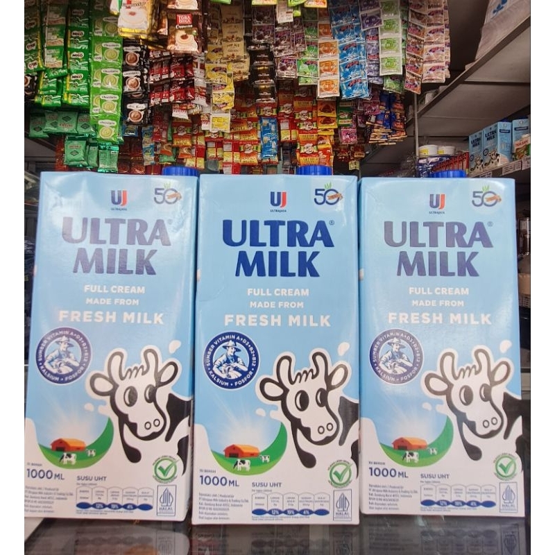 

Susu UHt Ultra milk Full krim 1L