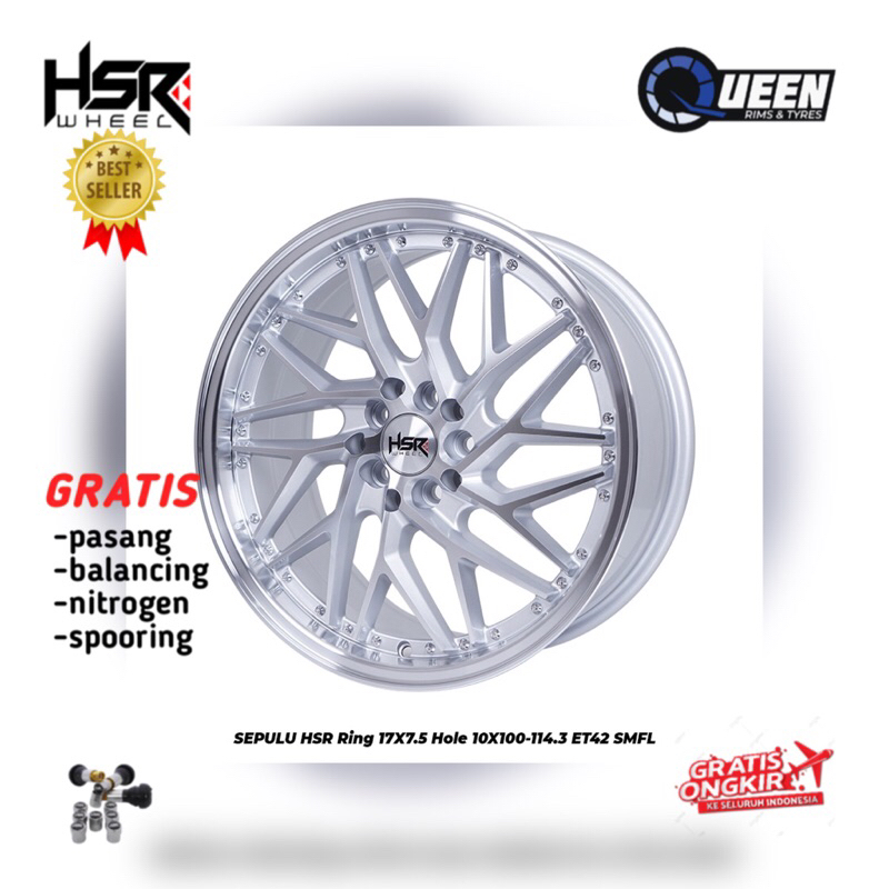 VELG RACING RATA BODY MODEL CELONG R17 HSR SEPULU untuk mobil New avanza, innova, terios, rush, mazd