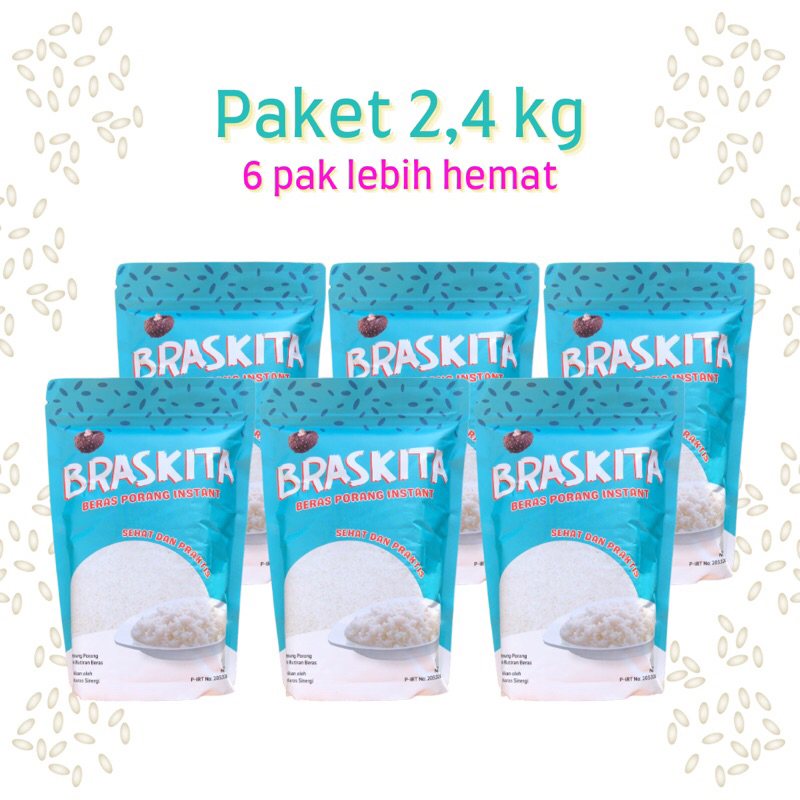 

BRASKITA Paket 2,4 kg | Beras Porang | Konjac Rice