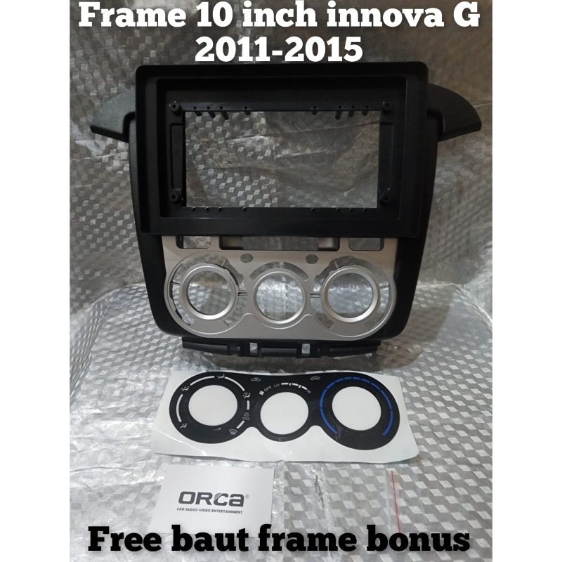 Frame tv mobil head unit android 10 inch android mobil toyota innova G 2011-2015 bahan plastik abs t